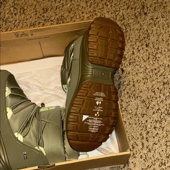 UGG Sage Green Puffer Boots - Picture 5 of 7